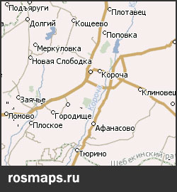 Карта Корочанский р-н Навител