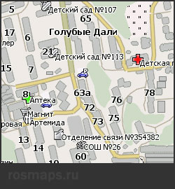 Карта Голубые Дали Навител