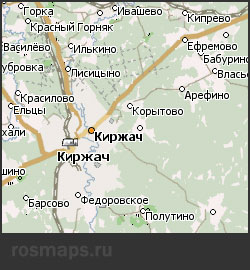 Карта Киржачский р-н Навител