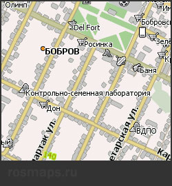 Карта Бобров Навител