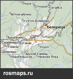 Карта Белорецкий р-н Навител