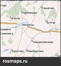 Карта Чекмагушевский р-н Навител