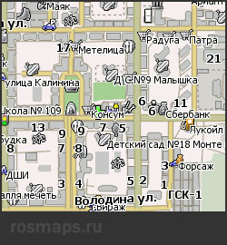 Навител карта Трёхгорного