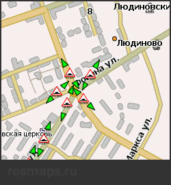 Карта Людиново Навител