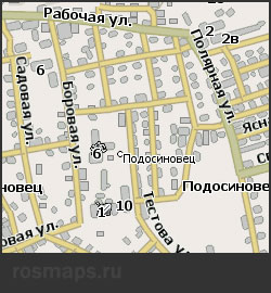 Карта Подосиновец Навител