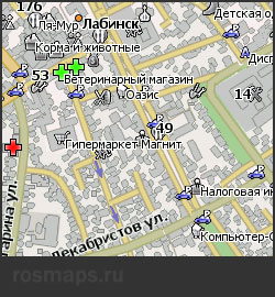 Карта Лабинска для Навител