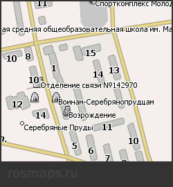 Карта Серебряные Прудя для Навител