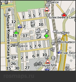 Карта Юбилейного для Навител