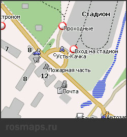 Карта Усть-Качки для Навител
