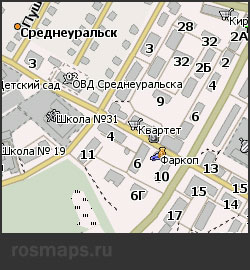 Навител карта Среднеуральска