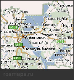 Навител карта Ульяновской области