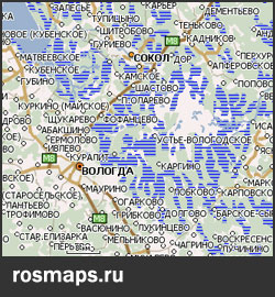 GPS карты Вологодской области